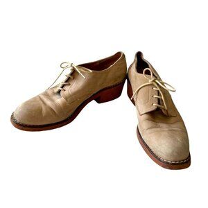 Vintage from 90s, Freelance Buck oxford heel, red bottom, Size 37.5 EU